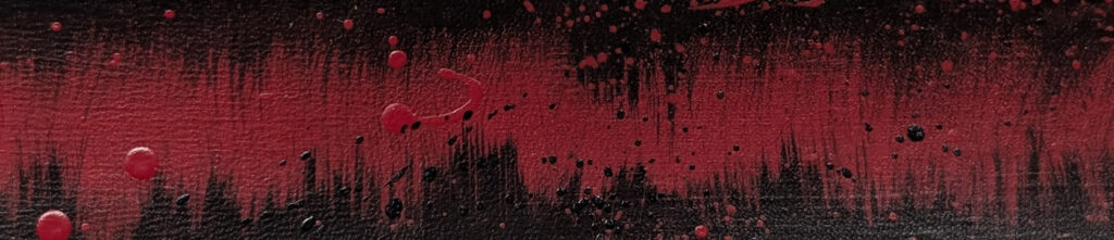 red painted leather belt swatch