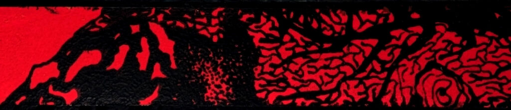 Belt_6 painted red leather belt swatch