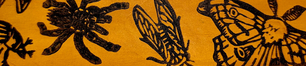 yellow painted leather belt swatch