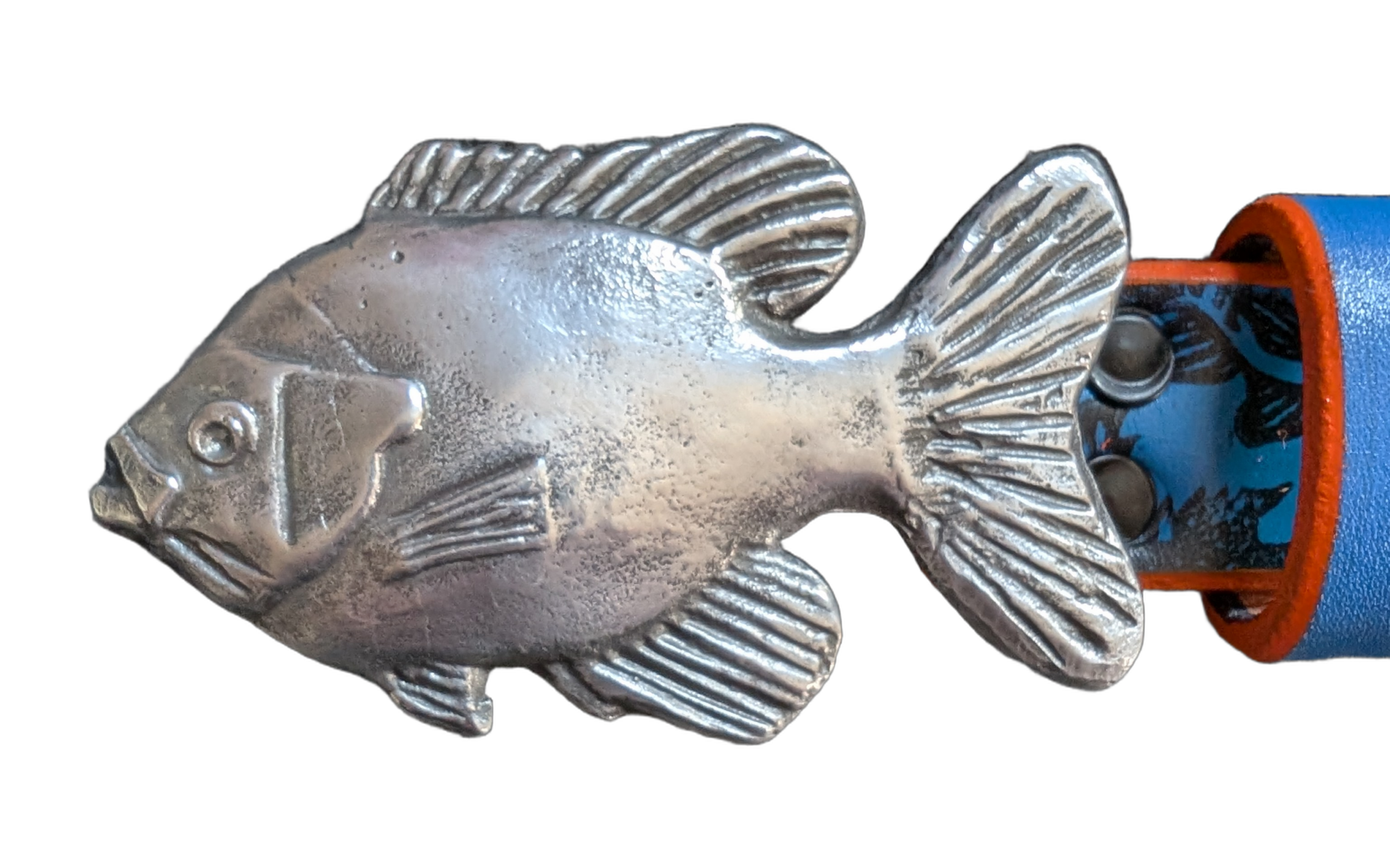 Aluminum Fish Belt with Bluegill Buckle